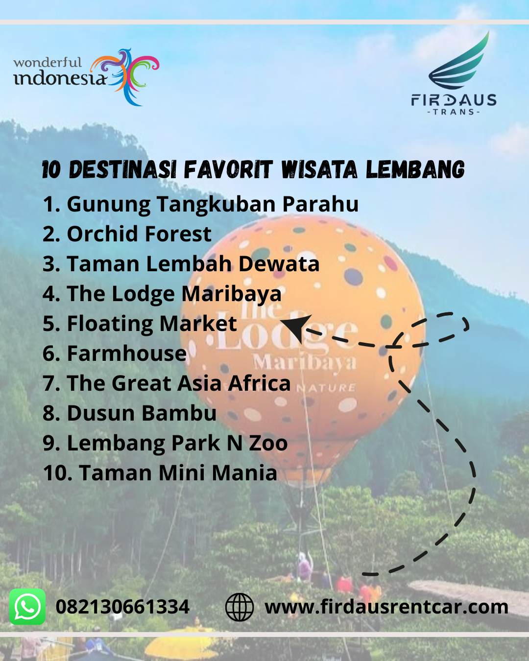 Rekomendasi wisata Lembang