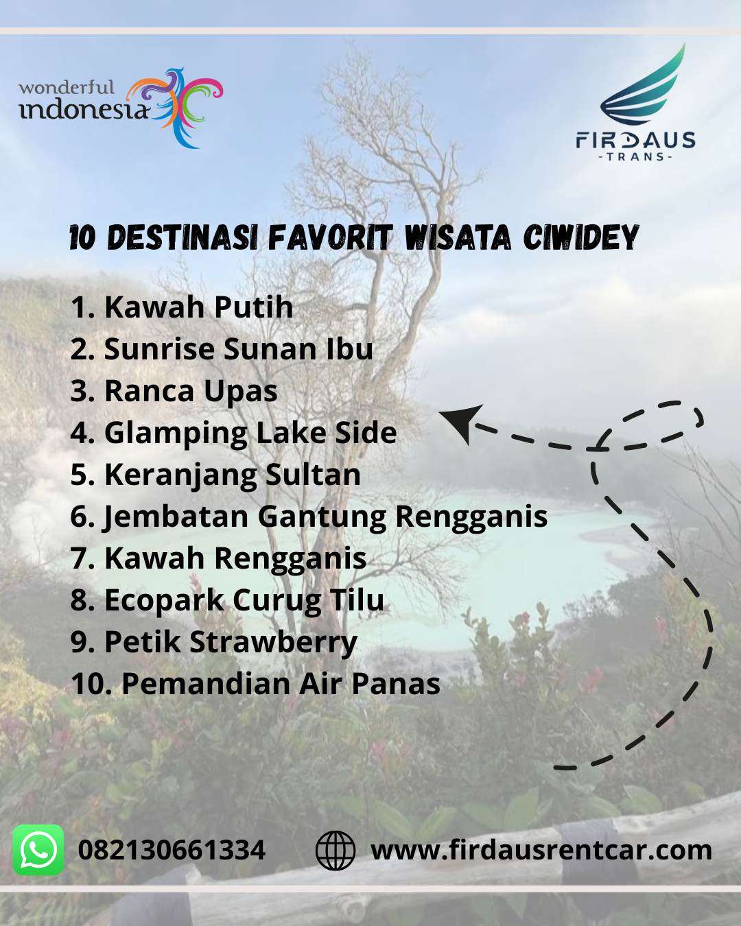 Rekomendasi wisata Ciwidey